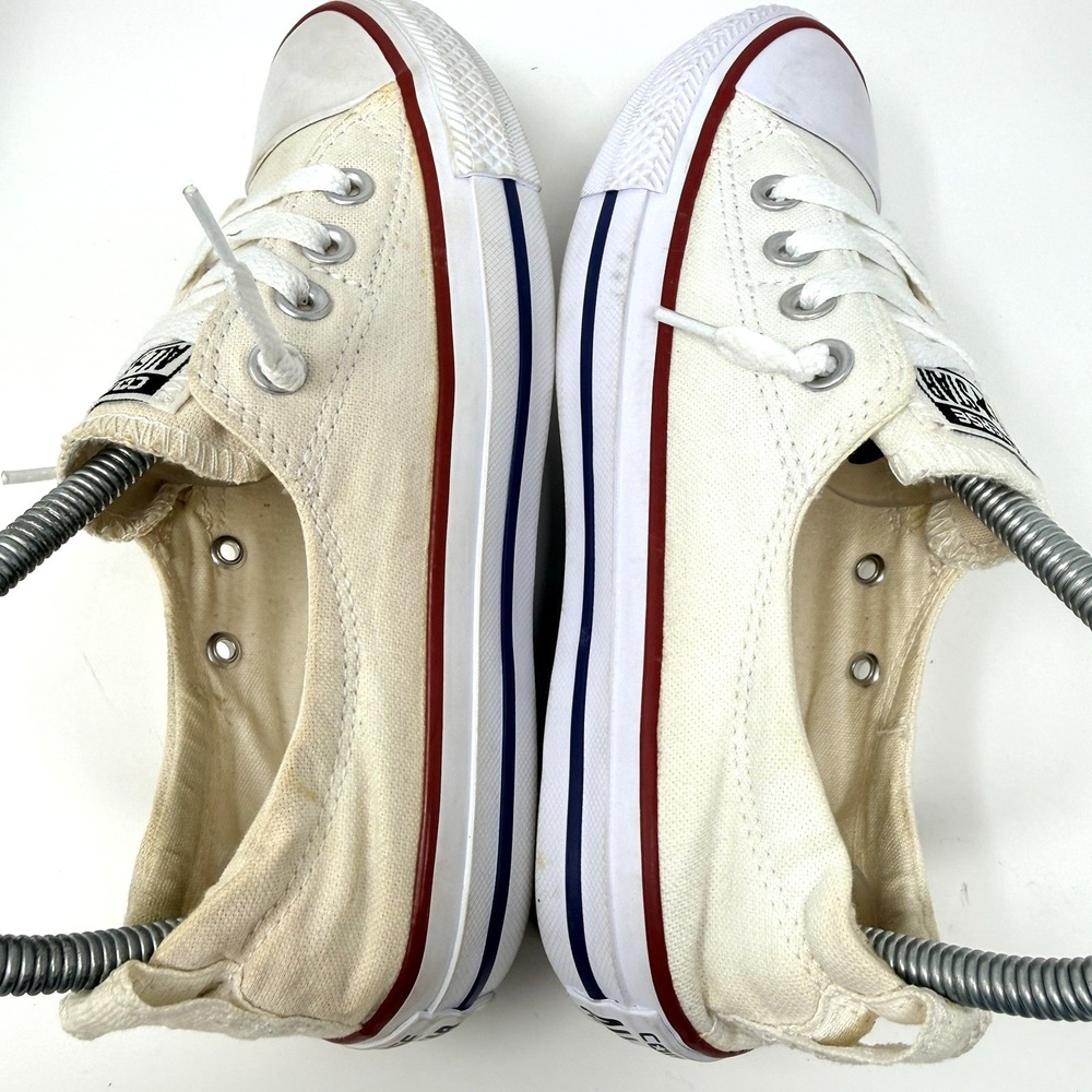 Converse CTAS Shoreline Slip On Sneakers Womens 6 Cream Canvas Loafers Casual - Picture 6 of 9